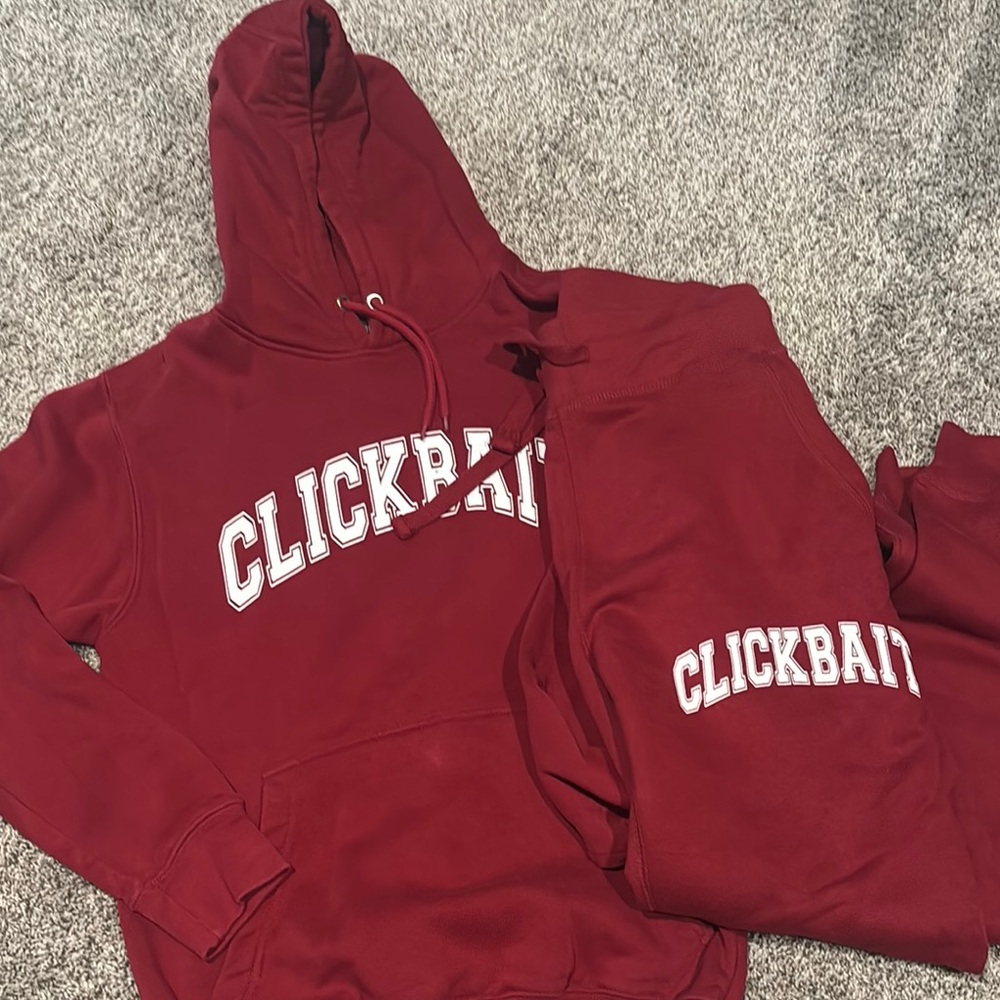 Red Hoodie and Sweatpants Set